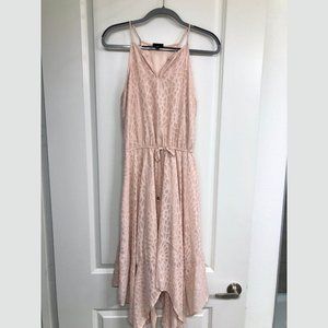 Blush Sleeveless Asymmetrical Dress